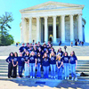 The Clay County High School Choir shown here following a concert at the Thomas Jefferson Memorial during their trip to Washington, D.C.
